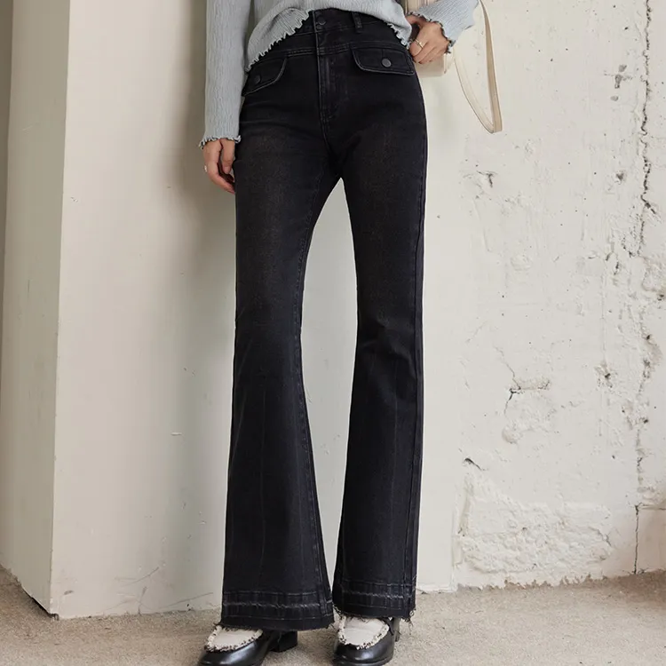 MISHOW Jeans Women's Black Gray Color-4