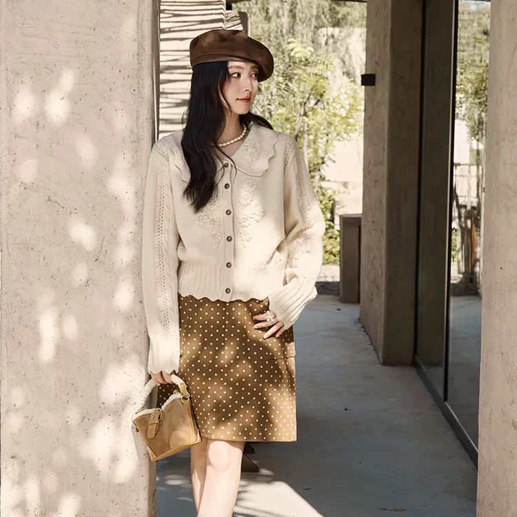 MISHOW Knitwear Women's Milk Tea Apricot-6