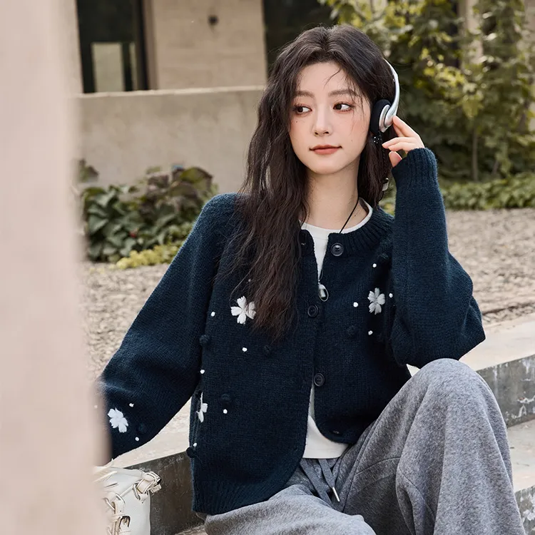 MISHOW Sweater Women's Navy Blue-3