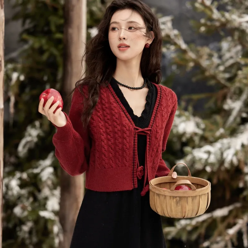 MISHOW Knitwear Women's Red-2