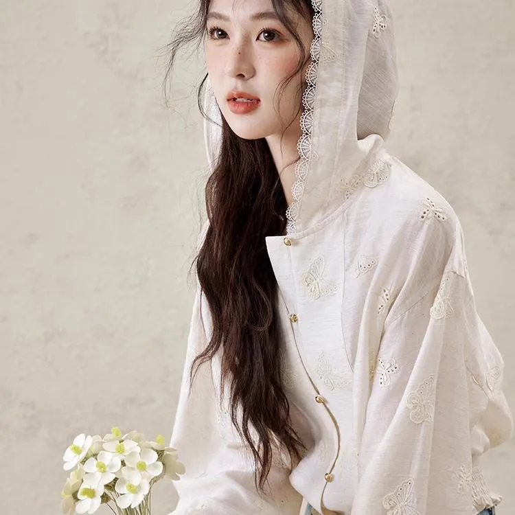 MISHOW Chiffon Shirt Women's Oat White-1
