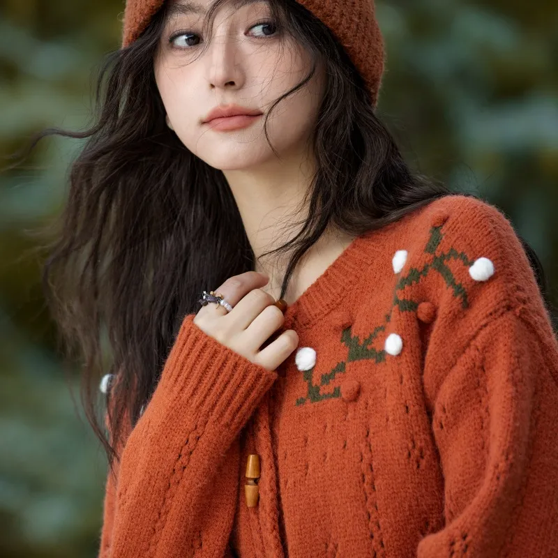 MISHOW Knitwear Women's Coral Orange-3
