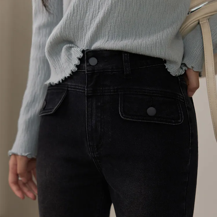 MISHOW Jeans Women's Black Gray Color-6
