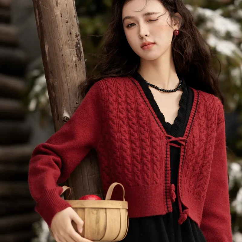 MISHOW Knitwear Women's Red-3