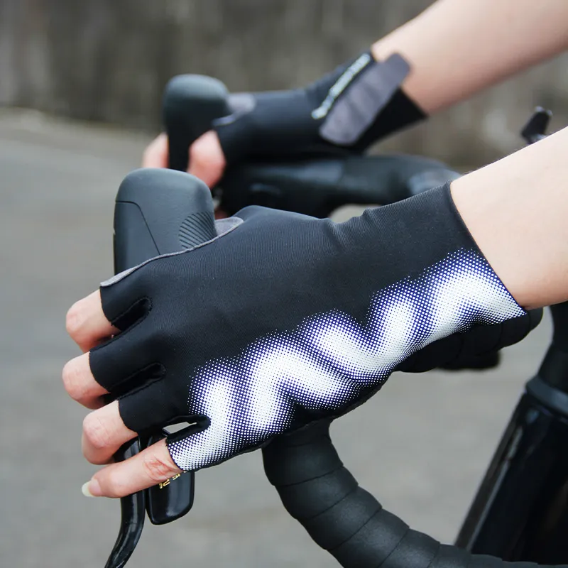 JAVA Riding Equipment Cycling Glove Unisex Polyester Elastane Black-1
