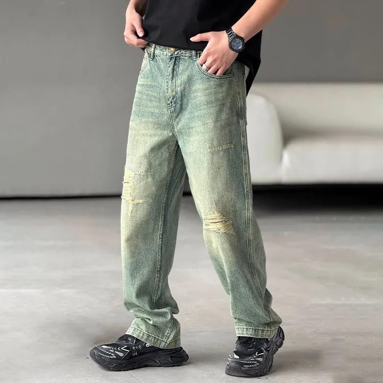 HALEBOSS Jeans Men Blue-4