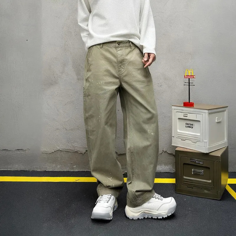 HALEBOSS Jeans Men Green-3