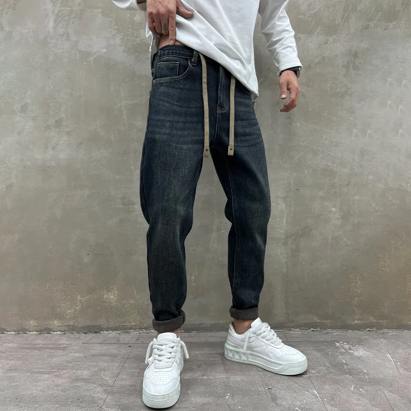 HALEBOSS Jeans Men Blue-5