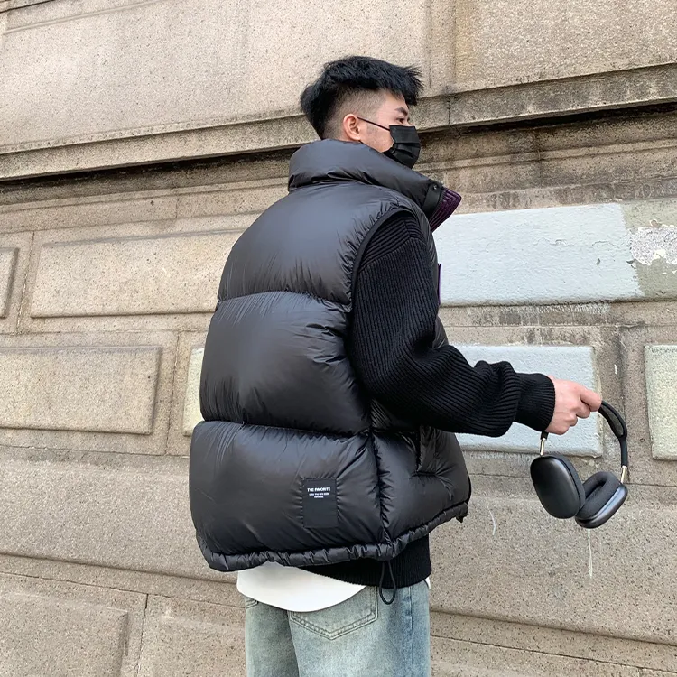 HALEBOSS Vests Men Black-5