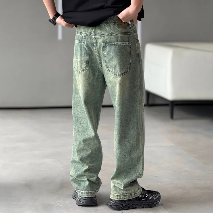 HALEBOSS Jeans Men Blue-3