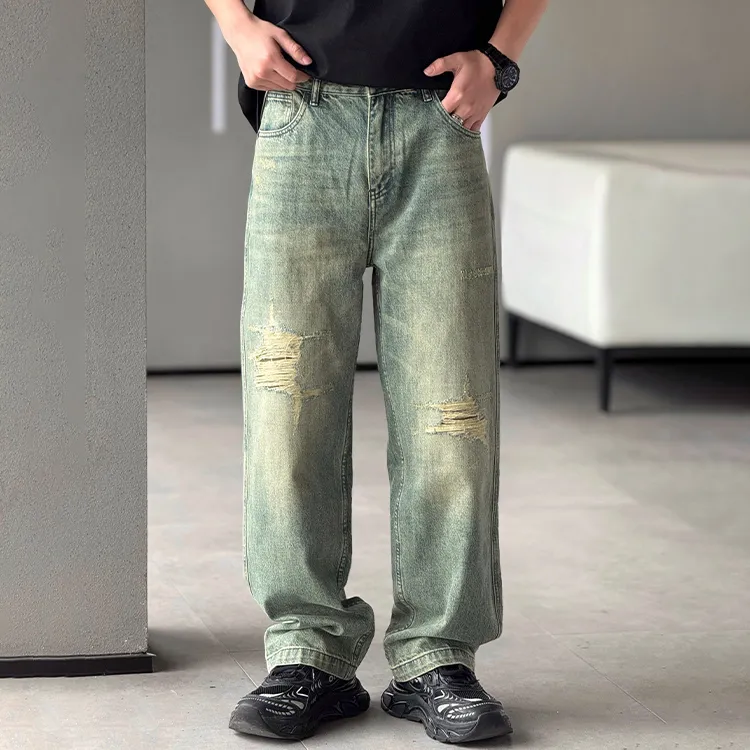 HALEBOSS Jeans Men Blue-2