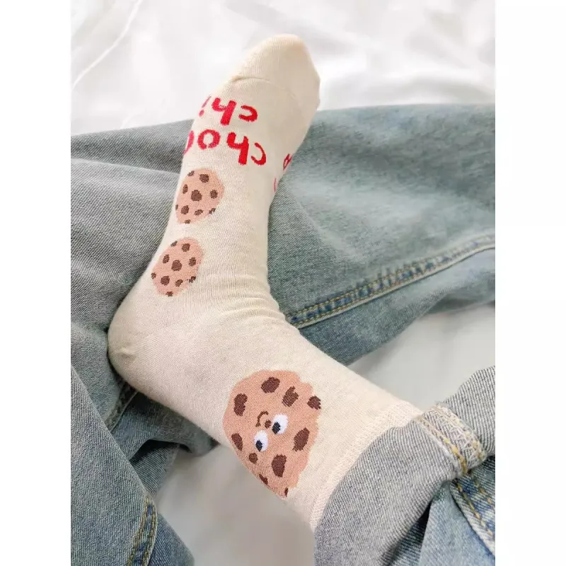 XIA.WA.ZHI.XIU Mid Calf Socks Women's Shopping Bag 8 Pack-4