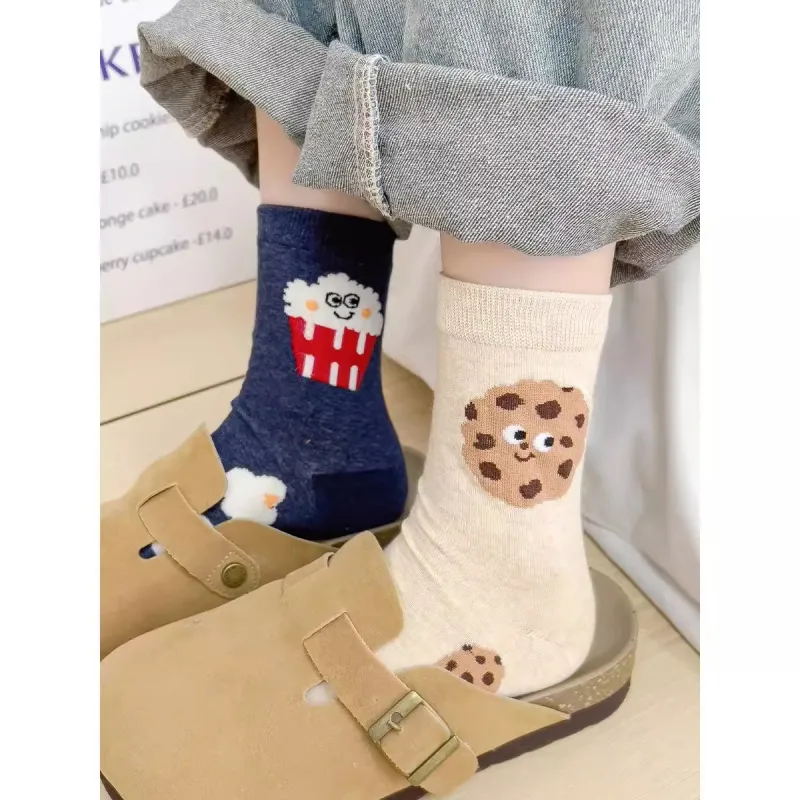 XIA.WA.ZHI.XIU Mid Calf Socks Women's Shopping Bag 8 Pack-2