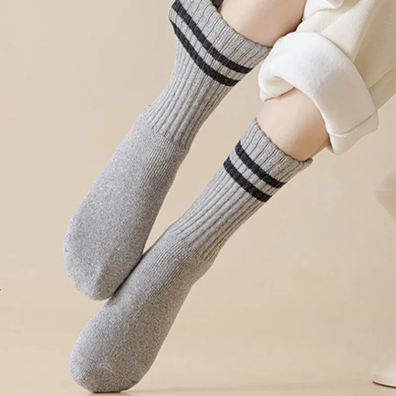XIA.WA.ZHI.XIU Mid Calf Socks Women's Shopping Bag 5 Pack-1