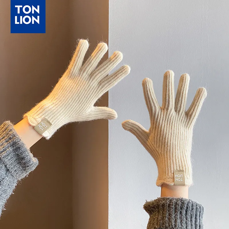 Tonlion Acrylic Knit Gloves Women's-1