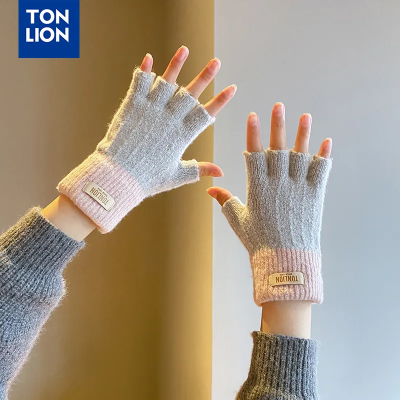 Tonlion Acrylic Knit Gloves Unisex-12