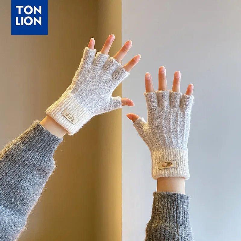 Tonlion Acrylic Knit Gloves Unisex-18