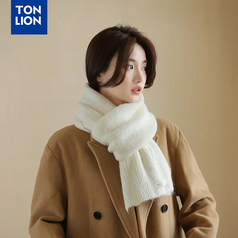 Tonlion Polyester Knit Scarves Women's-1