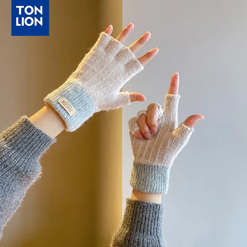 Tonlion Acrylic Knit Gloves Unisex-2