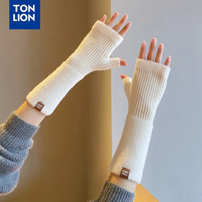 Tonlion Sheep Wool Knit Gloves Women's-1