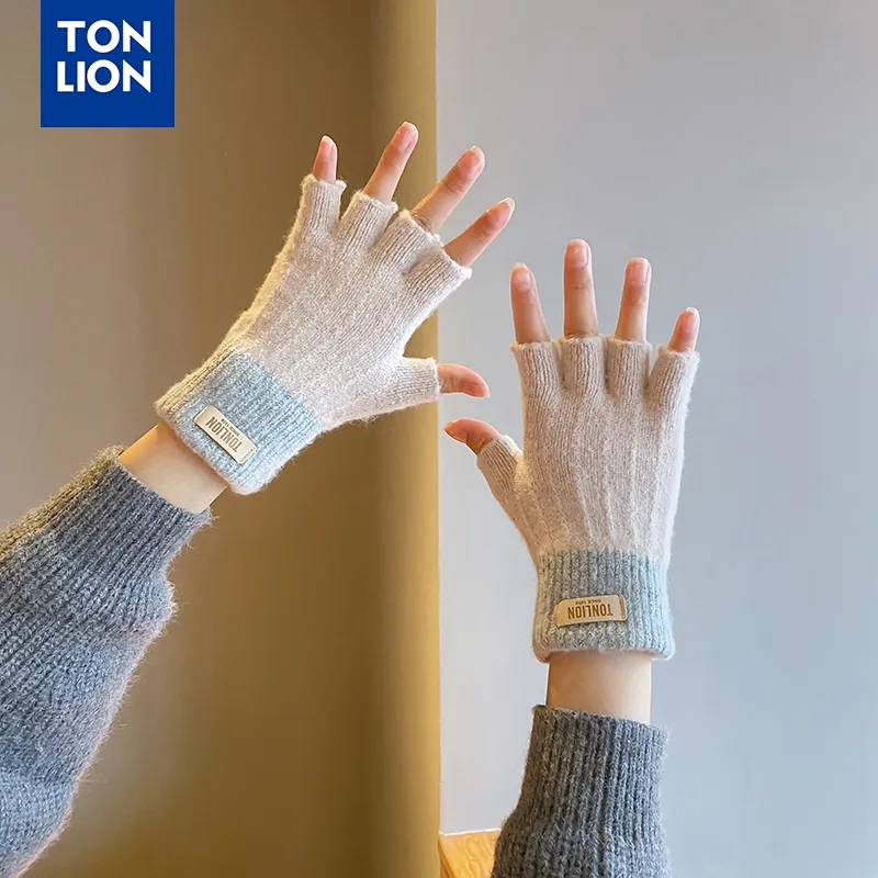 Tonlion Acrylic Knit Gloves Unisex-1