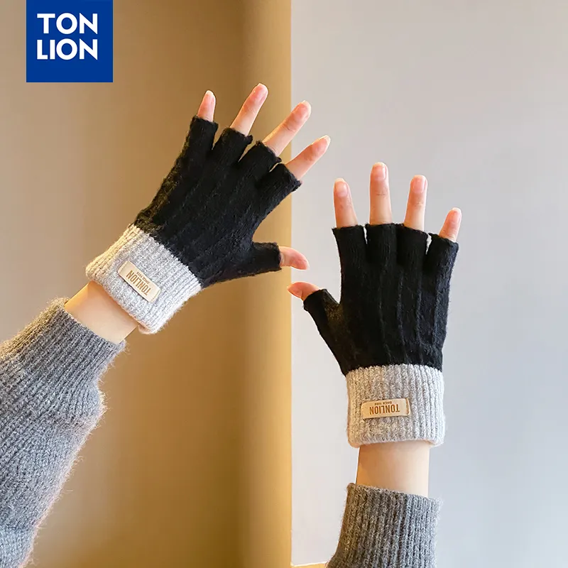 Tonlion Acrylic Knit Gloves Unisex-15