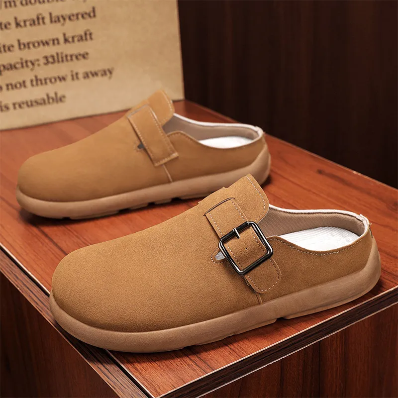 YUZHAOLIN Quiet Odor Resistant Abrasion Resistant Slip Resistant Closed Toe Slippers Men's-11