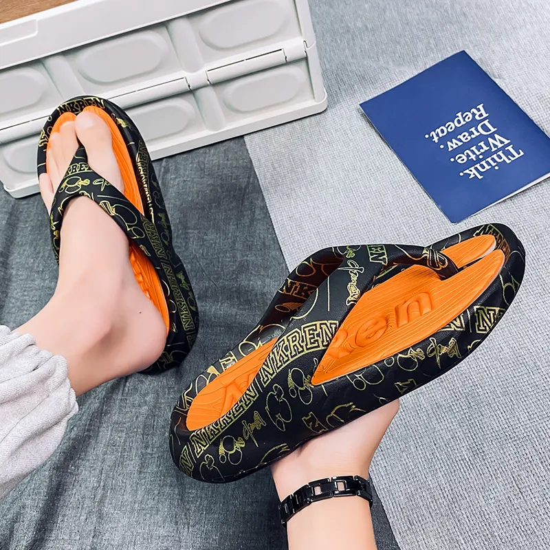 YUZHAOLIN Quiet Odor Resistant Abrasion Resistant Slip Resistant Flip Flops Men's-1