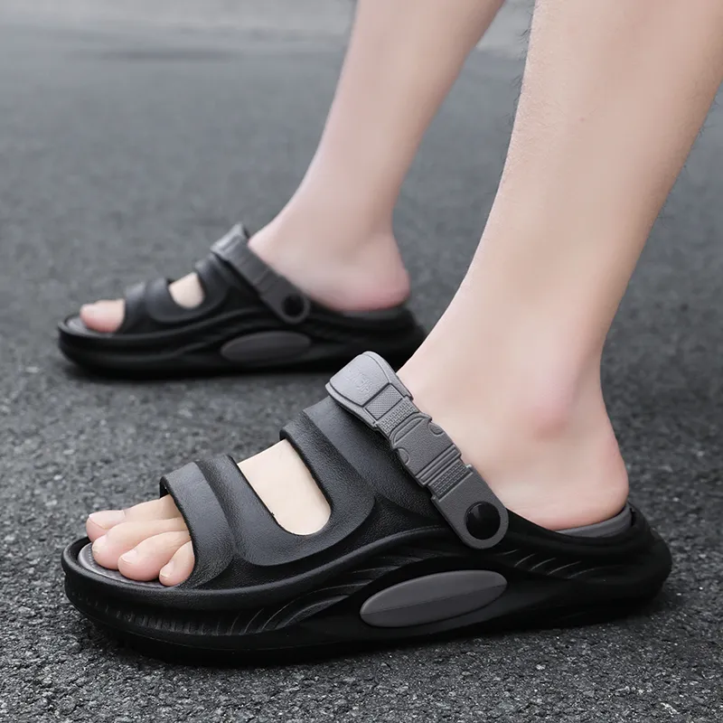 YUZHAOLIN EVA Quiet Slip Resistant Odor Resistant Abrasion Resistant Slide Slippers Men's-3