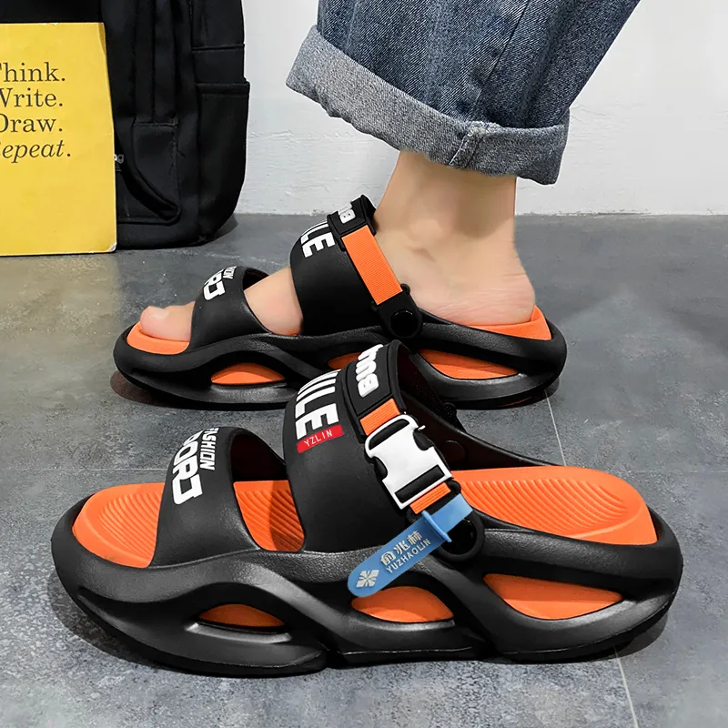 YUZHAOLIN EVA Cut Out Massage Slip Resistant Abrasion Resistant Quiet Slide Slippers Unisex-33