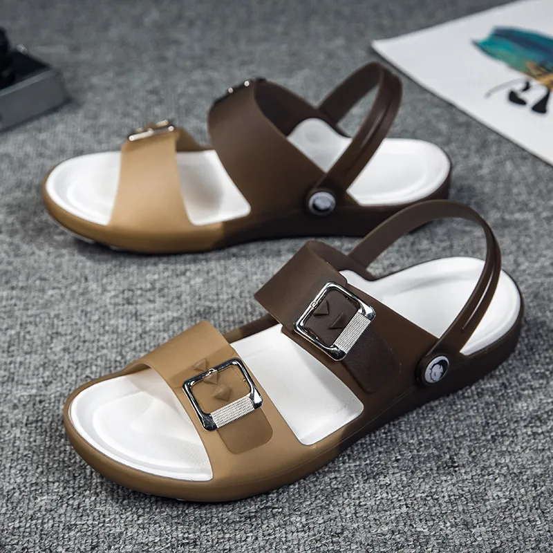 YUZHAOLIN Beach Sandals Men Dark Blue, Black, Brown-6