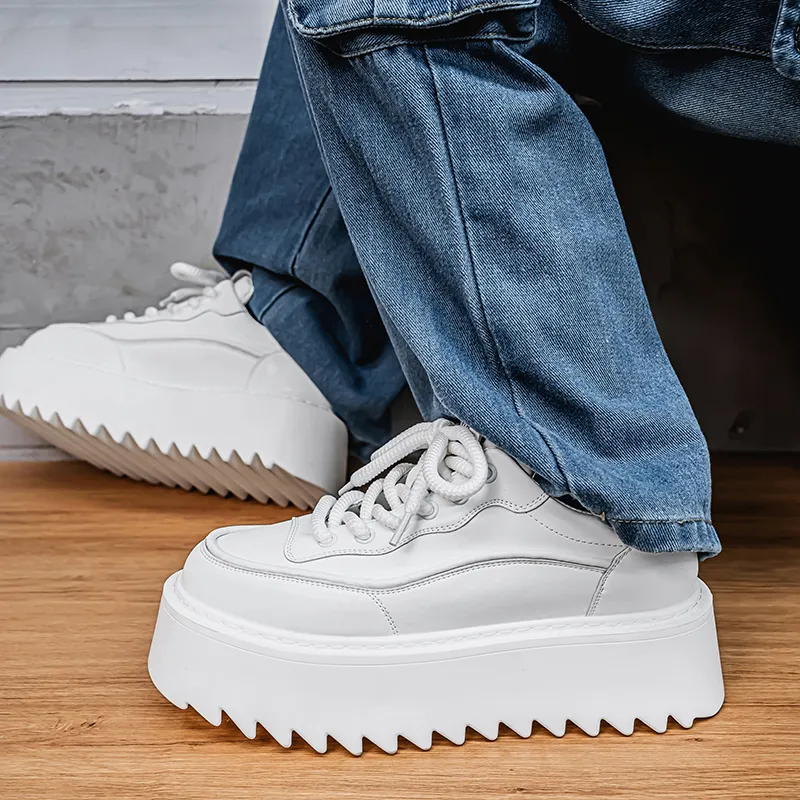 YUZHAOLIN Anti-Slip And Wear-Resistant Height Increasing Low-Top Skateboard Shoes Men's-4