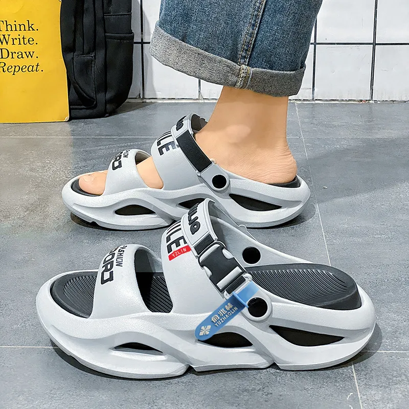 YUZHAOLIN EVA Cut Out Massage Slip Resistant Abrasion Resistant Quiet Slide Slippers Unisex-79
