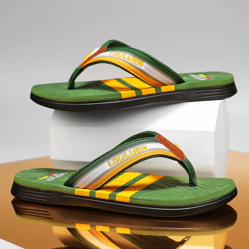 YUZHAOLIN Quiet Odor Resistant Abrasion Resistant Slip Resistant Flip Flops Men's-12