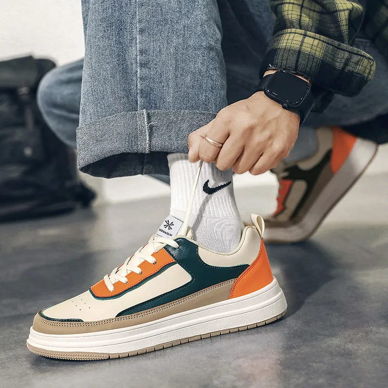 YUZHAOLIN Anti Slip And Wear Resistant Height Increasing Low Top Skateboard Shoes Men's-2