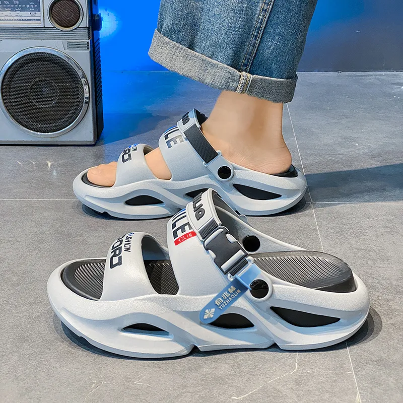 YUZHAOLIN EVA Cut Out Massage Slip Resistant Abrasion Resistant Quiet Slide Slippers Unisex-10