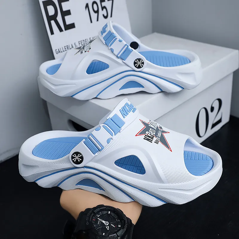 YUZHAOLIN Beach Sandals Men Black Gray White Blue-7