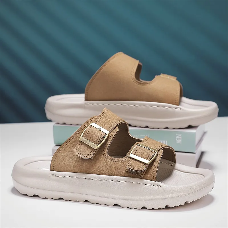 YUZHAOLIN Quiet Slip Resistant Odor Resistant Abrasion Resistant Slide Slippers Men's-7