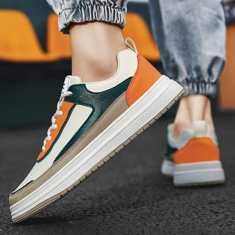 YUZHAOLIN Anti Slip And Wear Resistant Height Increasing Low Top Skateboard Shoes Men's-1