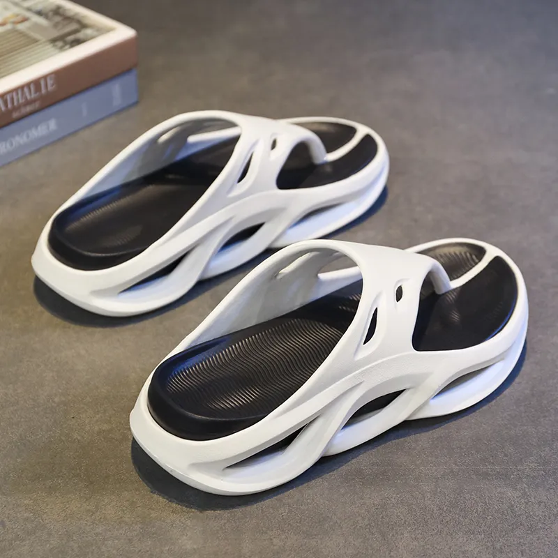 YUZHAOLIN EVA Quiet Odor Resistant Abrasion Resistant Slip Resistant Quick Dry Flip Flops Men's-1