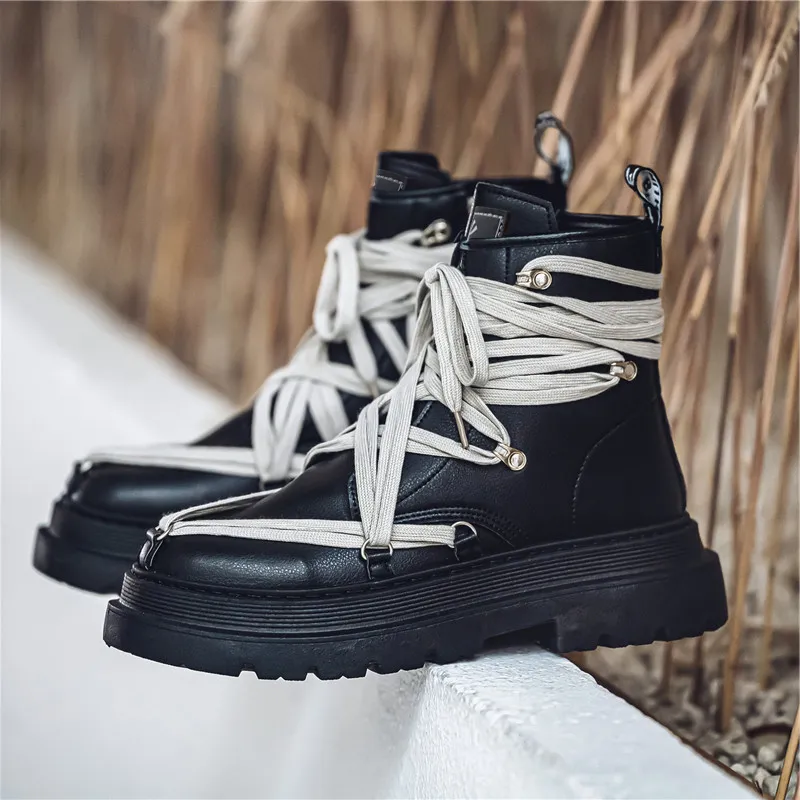 YUZHAOLIN Crew Martin Boot Men's-4