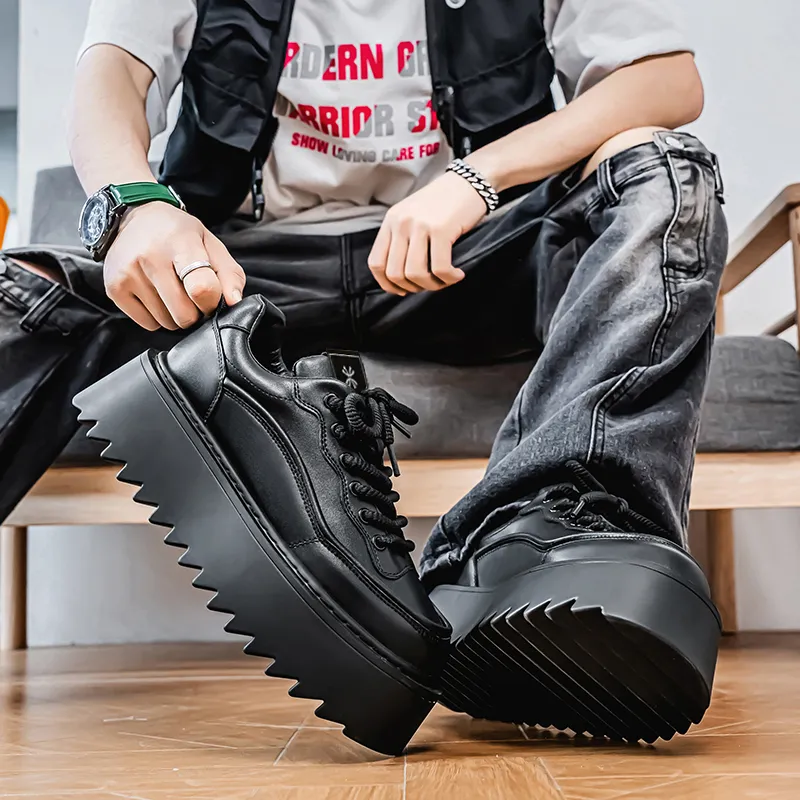 YUZHAOLIN Anti-Slip And Wear-Resistant Height Increasing Low-Top Skateboard Shoes Men's-9