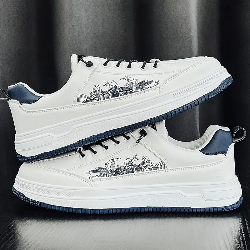YUZHAOLIN Anti-Slip And Wear-Resistant Height Increasing Low-Top Skateboard Shoes Men's-1