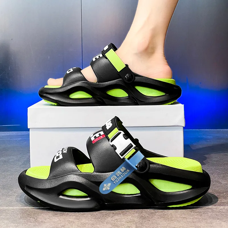 YUZHAOLIN EVA Cut Out Massage Slip Resistant Abrasion Resistant Quiet Slide Slippers Unisex-94