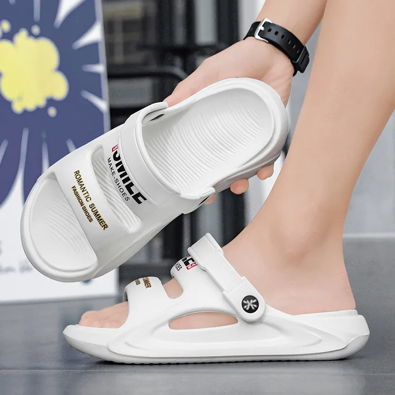 YUZHAOLIN Beach Sandals Unisex White/Black/Khaki-2
