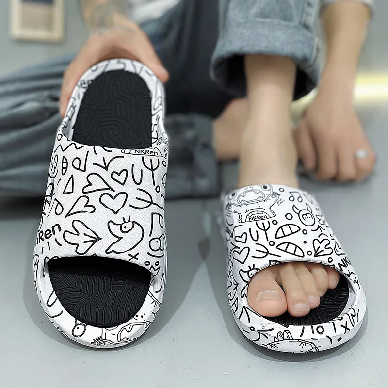 YUZHAOLIN EVA Rubber Sole Odor Resistant, Abrasion Resistant Slide Slippers Men's-9