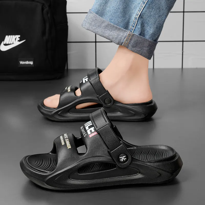 YUZHAOLIN Beach Sandals Unisex White/Black/Khaki-9