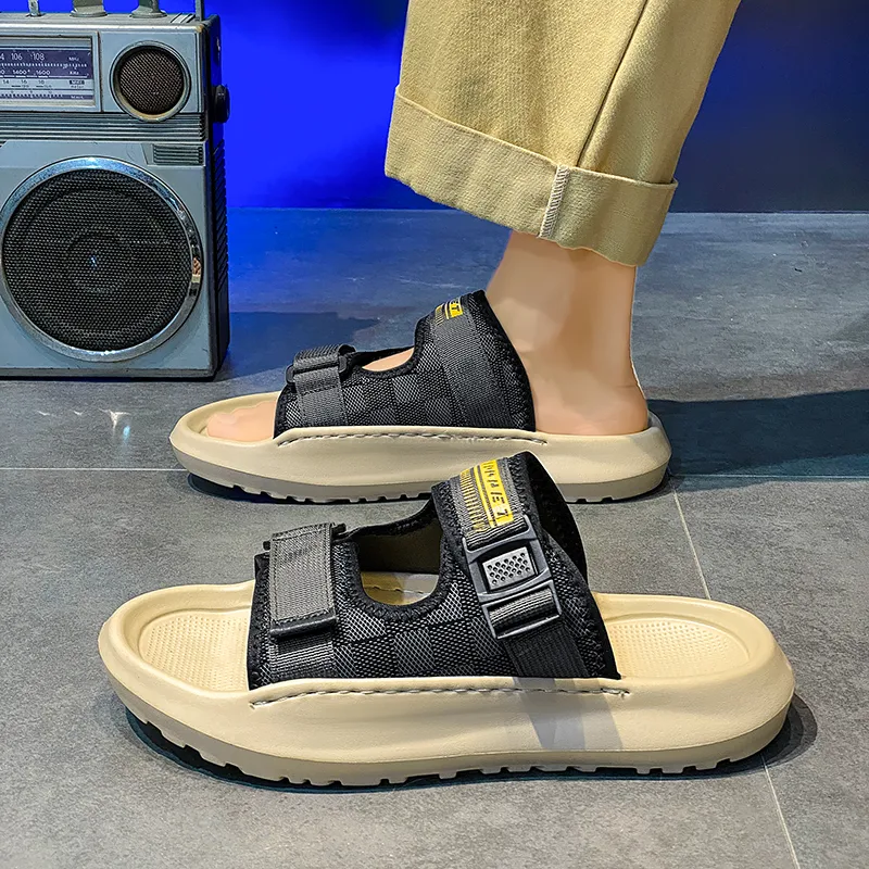 YUZHAOLIN Quiet Slip Resistant Odor Resistant Abrasion Resistant Slide Slippers Men's-9