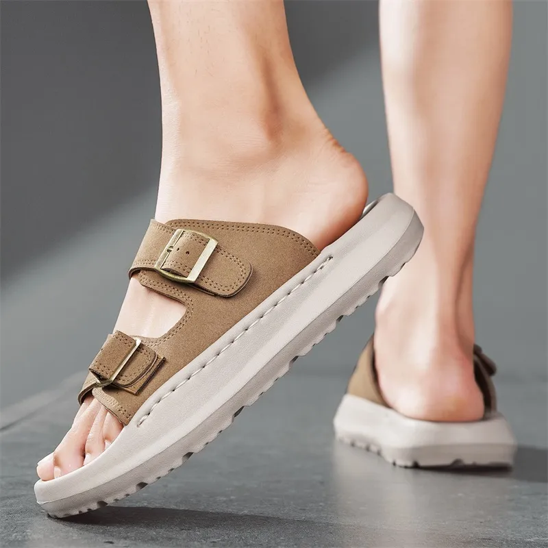 YUZHAOLIN Quiet Slip Resistant Odor Resistant Abrasion Resistant Slide Slippers Men's-9