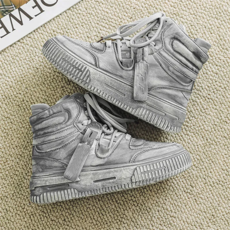 YUZHAOLIN Height Increasing Wear-Resistant Slip-Resistant High-Top Skateboard Shoes Unisex-17